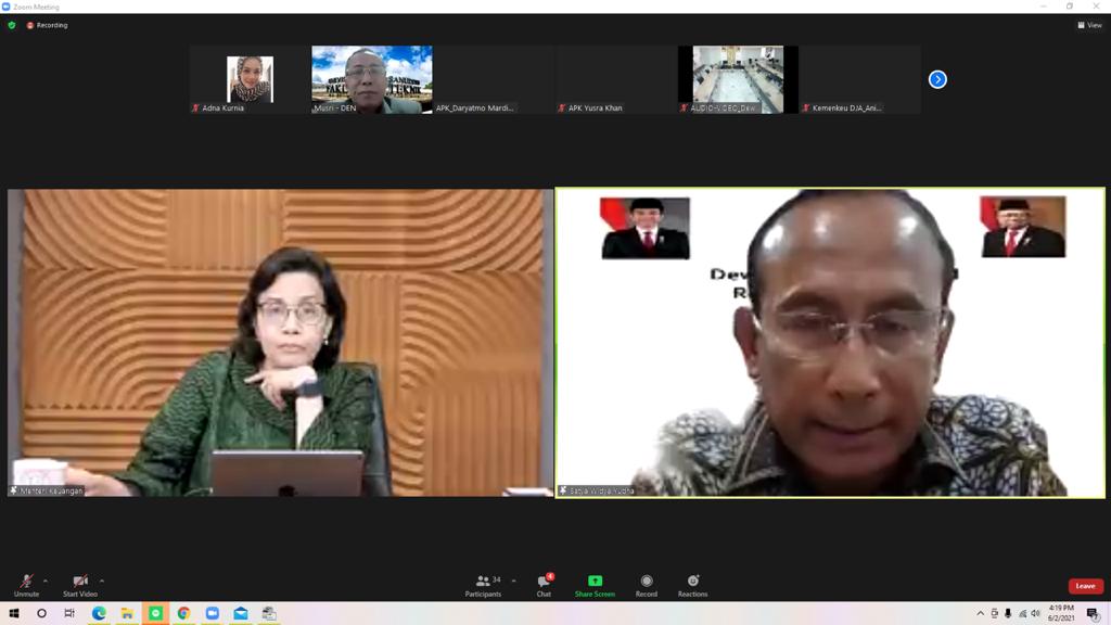 Kunker Virtual Anggota DEN, SW Yudha dan Sri Mulyani Bahas Pengelolaan Energi Nasional